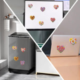 POETRYDRAW 6 Pcs Diamond Painting Magnets Special Shape Heart Flower Diamond Art Stickers Refrigerator Diamond Painting Kits for Fridge Stickers POETRYDRAW