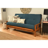 Pemberly Row 7" Full Size Futon Mattress Replacement, Suede Fabric Sleeper Sofa Bed Mattress, Cotton and Foam Construction, Black-Frame Not Included Pemberly Row