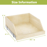 ROOMTEC Pull Out Cabinet Organizer with Full Extension Rail Slides, Wooden Pull Out Shelf for Kitchen Cabinet, Beveled 8" High Pull Out Drawer Storage Organizer with U Bracket, 19½"W×21"D, Soft Close ROOMTEC