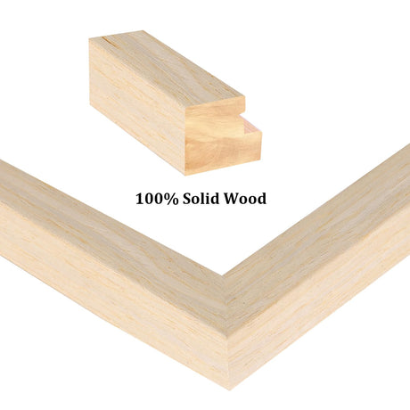 Egofine 8x10 Picture Frames Made of Solid Wood with Plexiglass, Display Pictures 4x6/5x7 with Mat or 8x10 Without Mat Set of 4 for Tabletop and Wall Mounting, Oak Wood Egofine