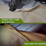 ColourTree 8' W x 16' L Brown Pergola Sun Shade Canopy Replacement Cover, Commercial Grade 260 GSM Cloth for Outdoor Patio, Includes Stainless Steel Weighted Rods (We Make Custom Size) ColourTree