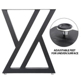 DorBuphan Table Legs Metal 2 PCS, Heavy Duty Steel Furniture Legs 28 inch, Industrial Modern DIY Desk Legs for Desks, Bench and Tables DorBuphan