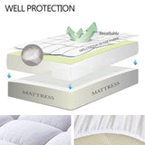 EASELAND Queen Size Mattress Pad Pillow Top Mattress Cover Quilted Fitted Mattress Protector Cotton Top Stretches up 8-21" Deep Pocket Cooling Mattress Topper (60x80 inch, White) EASELAND