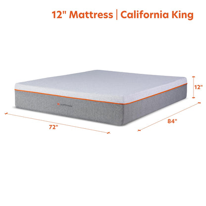 Craft & Trade 12-Inch Artistry Collection Hybrid Mattress, Bed-in-a-Box, CopperGel Cooling, Supportive Steel Coils, CertiPUR-US Certified, California King, 100 Night Trial