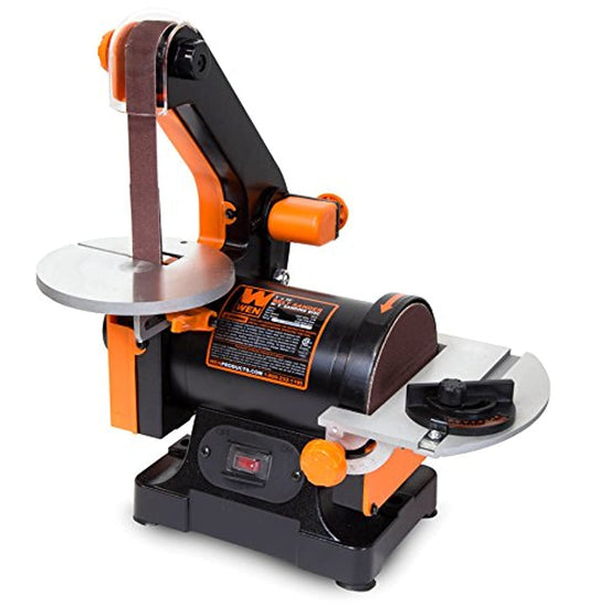 WEN Benchtop Belt and Disc Sander with 1 x 30 in. Belt and 5 in. Sanding Disc (6515T) - WoodArtSupply