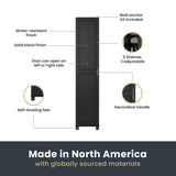 SystemBuild Evolution Kendall 16" Utility Storage Cabinet, Black SystemBuild