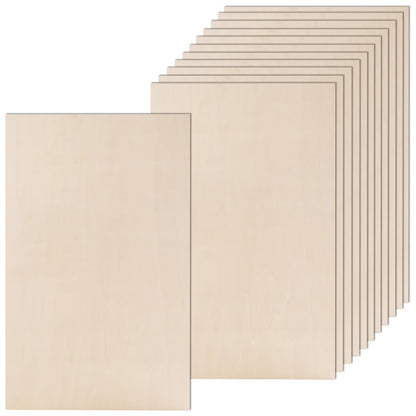 AUTOARK 12 Pack Basswood Sheets,8 x 12 Inch,2mm Thick Plywood Sheets with Smooth Surfaces,Unfinished Wood,Perfect for DIY Crafts,Painting,Engraving,Wood Burning,and Laser Cutting,AU-006 - WoodArtSupply