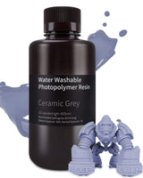 ELEGOO Water Washable 3D Printer Resin 500g Grey, Rapid Precise Printing Photopolymer Resin 405nm UV-Curing Resin for LCD/DLP/MSLA 3D Printer ELEGOO