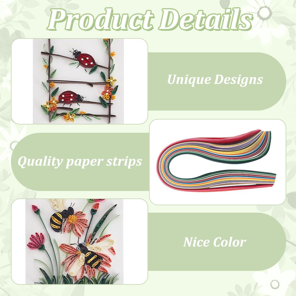 WEBEEDY 20 Sets Paper Quilling Kit for Adults Beginners,Spring Animal Flower Greeting Cards Making Kit with Instruction Tutorial,Handmade Bee Butterfly Dragonfly Quilling Card for Friends Families WEBEEDY