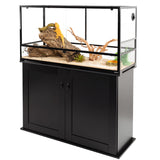 REPTI ZOO Reptile Aquarium Terrarium Wooden Stand and Cabinet with Adjustable Shelf for 48L x 18W inch Amphibian/Fish Sea Salt Water Tank Terrarium(Cabinet Only) REPTI ZOO