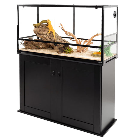REPTI ZOO Reptile Aquarium Terrarium Wooden Stand and Cabinet with Adjustable Shelf for 48L x 18W inch Amphibian/Fish Sea Salt Water Tank Terrarium(Cabinet Only) REPTI ZOO
