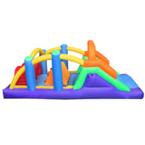 BESTPARTY Inflatable Obstacle Course Bounce House Castle with Large Slides Bounce Area and Obstacles Inflatable Bouncer House Jumper with Blower BESTPARTY