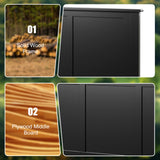 Giantex Adjustable Black Wooden Headboard for Full Beds with Solid Pine Construction Giantex