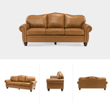 The support you need Classic 3-Seater Sofa with Premium Leather Upholstery, Stylish & Comfortable Sofa for Living Room or Office, Easy to Maintain & Long-Lasting Camel The support you need