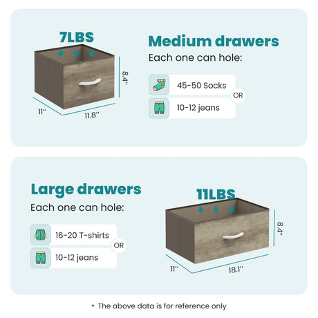 OLIXIS Dresser for Bedroom with 5 Drawers, Wide Chest of Drawers, Fabric Bedroom Dresser with Drawer Organizer, Storage Organizer Unit with Fabric Bins for Closet, Living Room, Hallway, Greige Oak OLIXIS