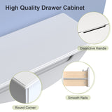 Gizoon 3 Drawers Chest, Bedroom Drawer Dresser with Large Storage Capacity, Embedded Handle, and Sturdy Anti-Tripping Device, Modern Design Cabinet for Hallway, Office, Living Room (White) Gizoon