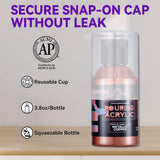 OPHIR Metallic Acrylic Pouring Paint Set,3.8OZ/Bottle,Premixed Metallic Pour Paint Gold,Silver,Copper,Bronze,High Flow Water-Based Acrylic Pour Paint Supplies for Pouring on Canvas,Wood,Rocks,6 Colors OPHIR