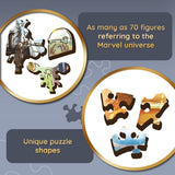 Trefl Star Wars The Mandalorian Wood Craft 500+5 Piece Jigsaw Puzzle The Mysterious Grogu Irregular Shapes, 50 Special Puzzles, Modern Premium Puzzle, for Adults and Children from 12 Years Old Trefl