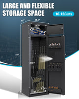 KAER 10-12 Gun Safe, Gun Safes for Rifles and Pistols, Large Gun Safe for Home Rifles and Shotguns, Gun Cabinet, Rifle Safe, Gun Safes & Cabinets, Quick Access Gun Safes with Adjustable Shelves KAER