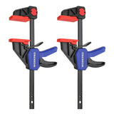 WORKPRO 6" Bar Clamps for Woodworking 2-Pack, Quick-Release Wood Clamps/Spreader Light Duty, One Hand F Clmaps 150 LBS Load Limit, Ideal for Woodworking and DIY Projects WORKPRO