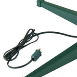 Home Heritage Artificial Christmas Tree Base Rotating Metal Stand for 1 to 1 1/2 Inch Diameter Artificial Christmas Tree Poles, 31 Inch, Green Home Heritage