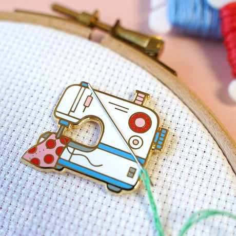 Sewing Machine Magnetic Needle Minder, Cross Stitch, Sewing, Embroidery and Needlework Accessory Caterpillar Cross Stitch