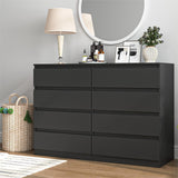 CIPACHO Black 8 Drawer Dresser for Bedroom,Modern Large Dresser with Deep Drawer,Wide Storage Chest of Drawer, Bedroom Storage Furniture Drawers for Living Room CIPACHO