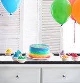 MUNILAIL 6 Pcs White Scalloped Table Runner 14 x 108 Plastic Table Runner for Birthday Wedding Baby Shower Party Disposable Table Runner MUNILAIL