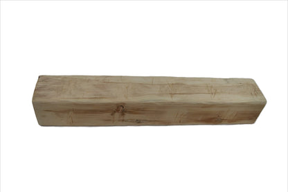 Wilson 8"x 8"x 72" Hand-Hewn Barn Beam Mantel, Rustic Natural Unfinished Solid Wood Shelf (1 Piece)