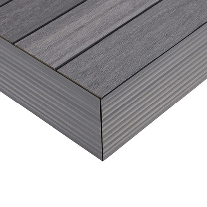 1/6 ft. x 1 ft. Quick Deck Composite Deck Tile Outside Corner Fascia (2-Pieces/Box) (Westminster Gray)