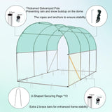 KANAGAWA 10'x7'x 7' Walk-in Tunnel Greenhouse with Watering System Heavy Duty Portable Green House Protect Gardening Plants 1 Zipper Mesh Door, 6 Roll-up Windows, Thickened galvanised steel,Green KANAGAWA
