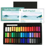 HA SHI Soft Chalk Pastels, 48 colors with additional 2pcs, Non Toxic Art Supplies, Drawing Media for Artist Stick Pastel for Professional, Kids, Beauty Nail Art, Pan Chalk Pastels HA SHI
