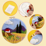 Needle Felting Kits Beginners, DIY Wool Needle Felting Starter Kit, Needle Felt Set with Picture Frame, Foam Pad, Felt Cloth and Instructions, Used for Home Decoration, Beginner, Art Craft(2 Sets) QMNNMA