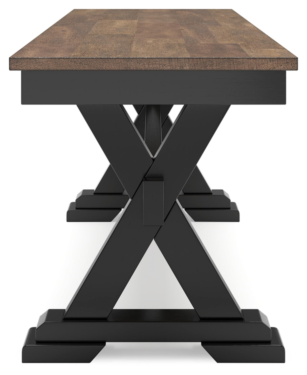 Signature Design by Ashley Wildenauer 50" Dining Bench, 48" W x 16" D x 19" H, Dark Brown & Black Signature Design by Ashley