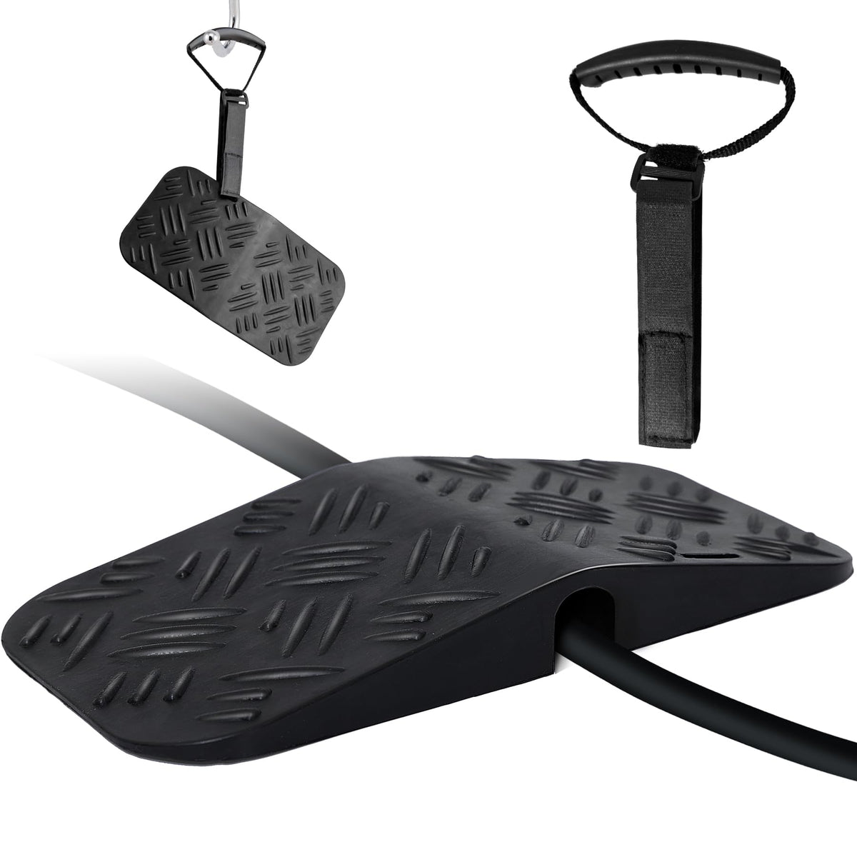 Vizava Ev Charger Cable Protector with Handle For Garage Door,Gap Minimizing Design Heavy Duty Soft Rubber Ev Charger Cord Protector Compatible for Tesla(Model 3/Y/X/S), J1772 Chargers,Prevents Damage Vizava