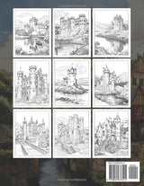 Scottish & English Castles: Colouring Book for Adults Featuring 50 Relaxing Landscape Illustrations of Castles in Scotland and England for Relaxation and Stress Relief Majosta
