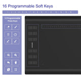 HUION Inspiroy H1060P Graphics Drawing Tablet with 8192 Pressure Sensitivity Battery-Free Stylus and 12 Customized Hot Keys, 10 x 6.25 inches Digital Art Tablet for Mac, Windows PC and Android HUION