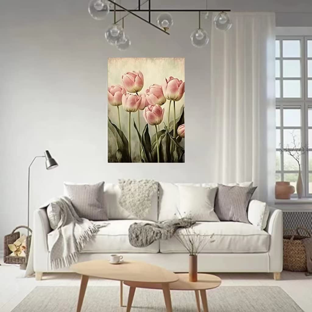 RMSGOZO 5D Japanese Cherry Blossom Diamond Painting Kits - Snowy Mountain Full Round Diamond Crystal Art Craft Kits for Adults and Kids, for Wall Decor & Living Room Decor Gifts (12 X 16 Inch) RMSGOZO