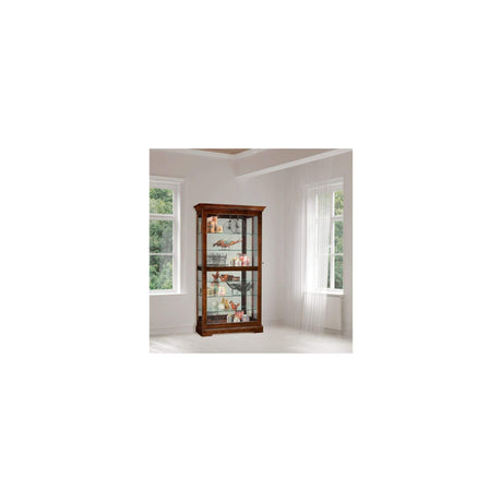 Howard Miller Tyler Curio Cabinet II - Hardwood Cabinet Wood Finish Home Decor Glass Display Cabinet Sliding & Lockable Glass Door - Storage Cabinet for Living Room, Bedroom or Dining Room Howard Miller