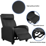 Devoko Massage Recliner Chair Home Theater Seating Pu Leather Modern Living Room Chair Furniture with Padded Cushion Reclining Sofa Chairs (Black) Devoko