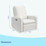 Graco Teddi Power Recliner Swivel Glider (Ivory Basketweave) – Electronic Power Recline, USB-A & USB-C Charger, Premium Cushioning & Comfort Graco