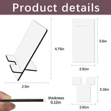 AiDiYGECO 9 Pack Sublimation Cell Phone Stand Holder Blanks Bulk MDF Double Side Sublimation Desktop Phone Holders Heat Transfer Sublimation Blank Products Ornaments for DIY Craft Phone Bracket AiDiYGECO