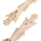 Wood Carved Appliques Long Flower Onlays, 2Pcs Wooden Carving Decals Mouldings Trim for Mantel Fireplace Wall Vent Hoods Wall Mirror Ceiling Home Decor, 25x5cm/9.84"x1.97" LizhiPier