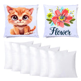 H-E Plain White Sublimation Blank Pillow Case DTF Printing Fashion Cushion Pillowcase Cover for Sublimation and DTF Printing DIY Throw Pillow Covers (10pcs/Pack) H-E