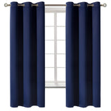 BGment Blackout Curtains for Bedroom 63 Inches Long - Navy Blue Room Darkening Thermal Insulated Sunlight Blocking Grommet Window Drapes for Kids Boys Room, Set of 2 Panels, 42 x 63 Inch BGment