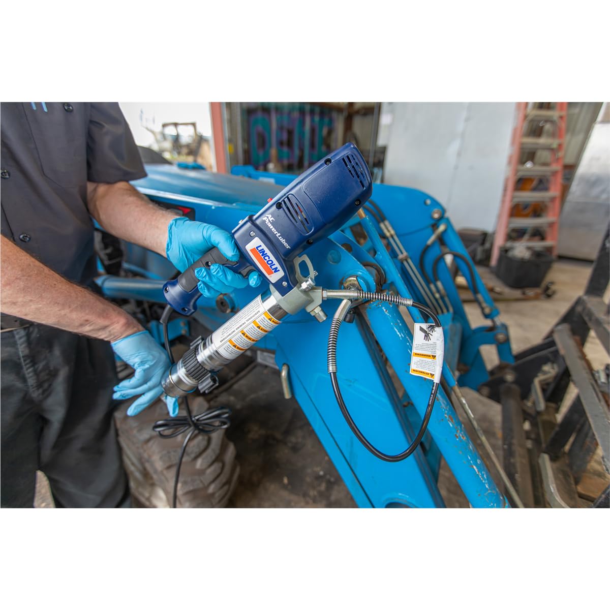 Lincoln AC2440 120 Volt Corded Electric Grease Gun with 2-Speed Transmission, Variable-Speed Trigger, 3.6 oz (L) / 10.5 oz (H), 30 Inch Flex Hose, Safety Relief Valve, Bulk Fill or Grease Cartridge Lincoln