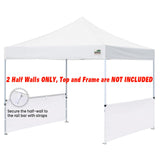 Eurmax USA Instant SunWall for 10x10 Pop up Canopy with Strap, Canopy Half Walls,for Outdoor Instant Canopies, 2 Packs Half Sidewall Only(White) Eurmax