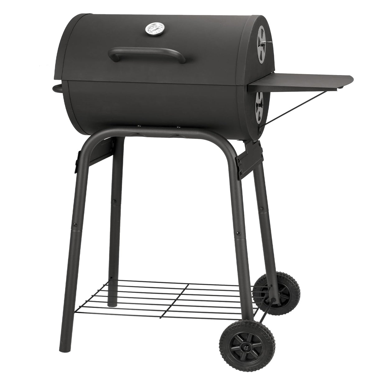 Kendane Barrel Charcoal Grill, Large Charcoal Grills with Side Shelf, Outdoor BBQ Grill,Perfect for Backyard Camping, Patio Parties, and Picnics Kendane