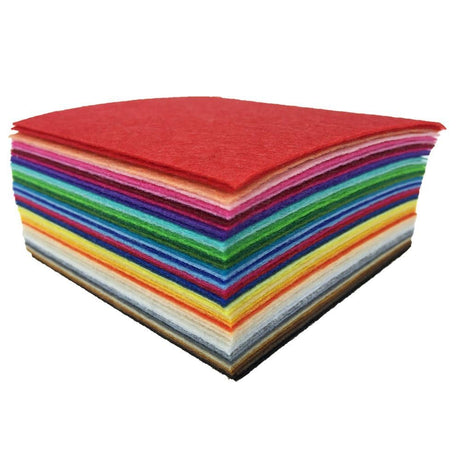 flic-flac 16PCS 8 x 12 inches (20 x 30cm) Assorted Color Felt Fabric Sheets Patchwork Sewing DIY Craft 1mm Thick flic-flac