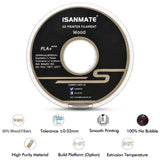 iSANMATE Wood Filament 1.75mm, PLA+ Wood Filament 1.75mm, 3D Printer Filament 1kg/Spool (Update 20% Real Wood Fiber) iSANMATE